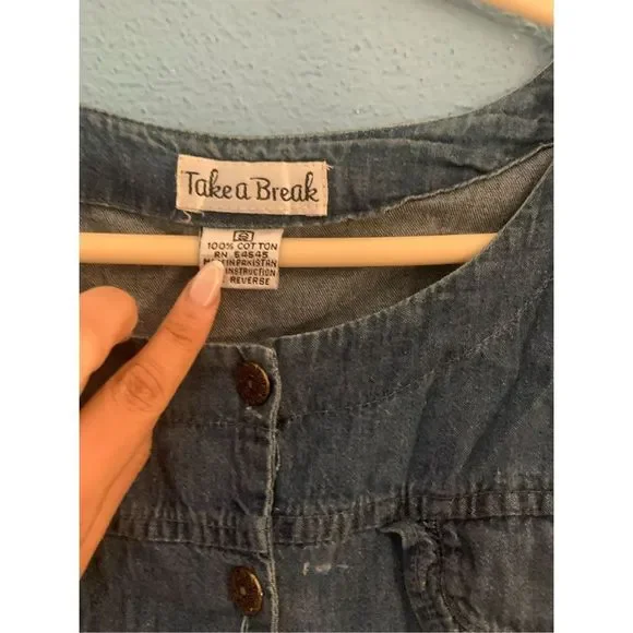 Vintage Denim Top Size Small - Picture 3 of 6